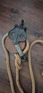 Industriële Katrol Lamp, Gebruikt, Ophalen of Verzenden, Minder dan 100 cm, Metaal