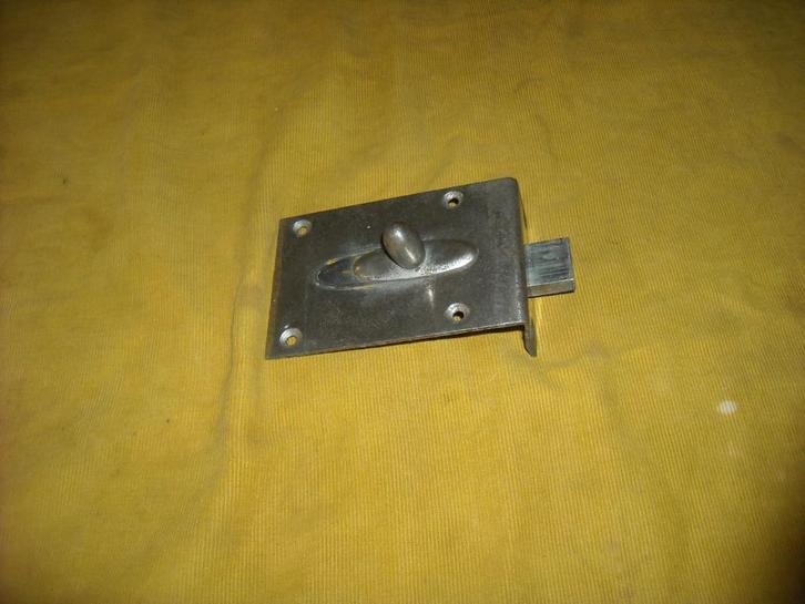 oud schuifslot voordeur schuif slot sluiting knip jaren 30, Antiek en Kunst, Antiek | Overige Antiek, Ophalen of Verzenden