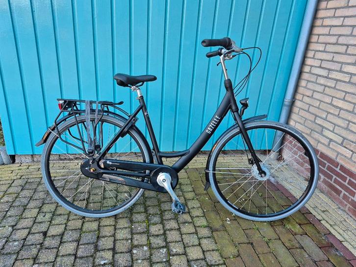 Gazelle dames fiets, D55, modern mat zwart, Fietsen en Brommers, Fietsen | Dames | Damesfietsen, Gebruikt, Gazelle, Versnellingen