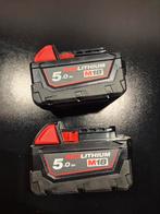 Nieuwe Milwaukee oplader en 2x M18 5A accu's., Ophalen of Verzenden, Nieuw