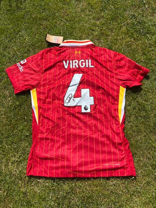 Virgil van Dijk Gesigneerd Liverpool FC shirt 24/25, Sport en Fitness, Voetbal, Nieuw, Shirt, Maat L, Ophalen of Verzenden