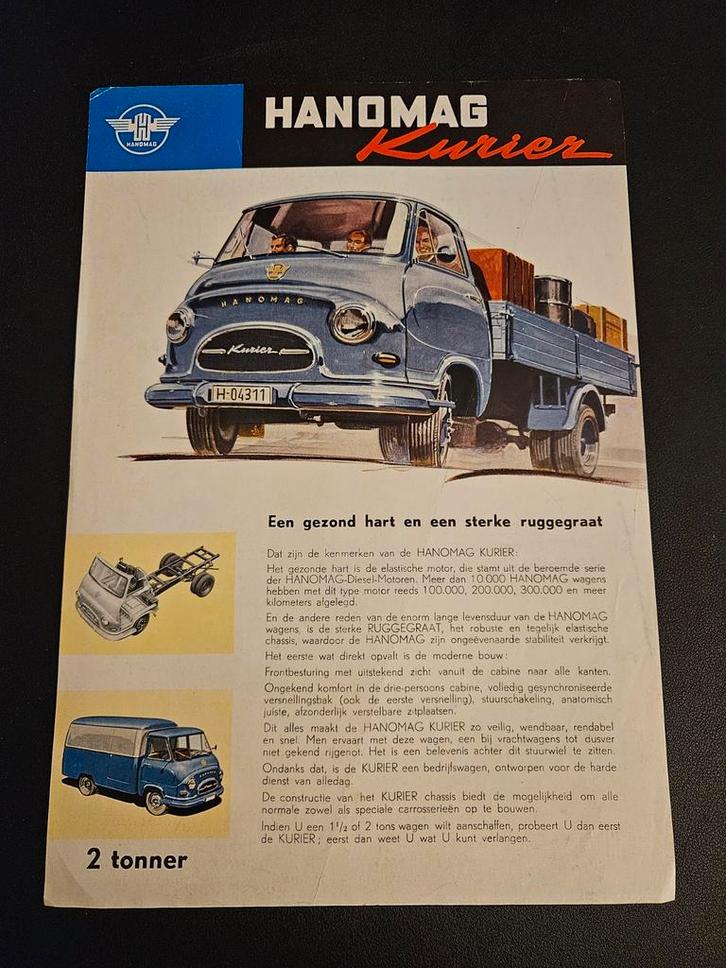 Leaflet Hanomag Kurier 1959, Boeken, Auto's | Folders en Tijdschriften, Zo goed als nieuw, Overige merken, Ophalen of Verzenden
