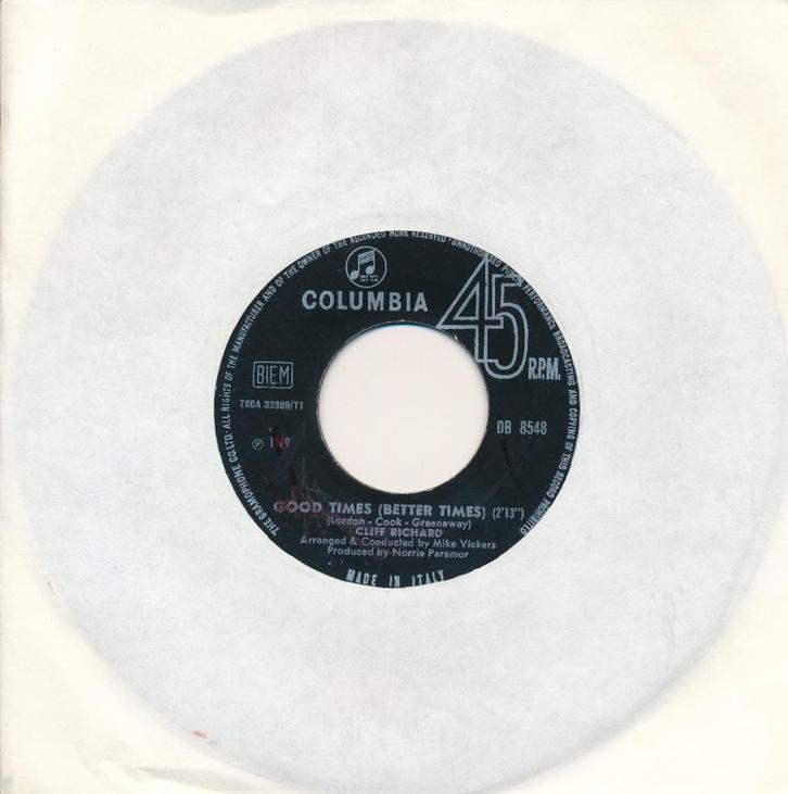 499 Cliff Richard - Good times (1969), Cd's en Dvd's, Vinyl Singles, Gebruikt, Single, Pop, 7 inch, Ophalen of Verzenden
