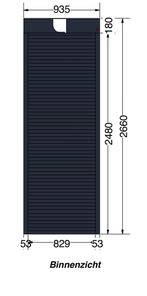 Rolluik, antraciet, nieuw. 935mm x 2660mm, Doe-het-zelf en Verbouw, Rolluiken, Ophalen, Zo goed als nieuw, Grijs