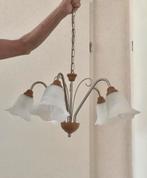 Plafondlamp met glazen kelken, Ophalen, Zo goed als nieuw