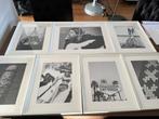 7 schilderijen met posters (6x 40x30cm, 1x 40x50cm), Verzenden