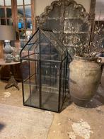 Glazen tuinkas kast tuin serre glas metaal vintage landelijk, Tuin en Terras, Kassen, Ophalen of Verzenden, Glas, Gebruikt, Aluminium
