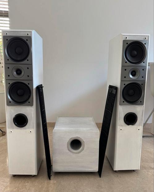 Pioneer S-H310V-W & Jamo Subwoofer Set, Audio, Tv en Foto, Luidsprekers, Gebruikt, Front, Rear of Stereo speakers, 60 tot 120 watt