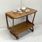 Jaren 50/60 vintage midcentury serveerwagen/audiomeubel bar, Ophalen, Overige materialen, Gebruikt, 55 tot 75 cm