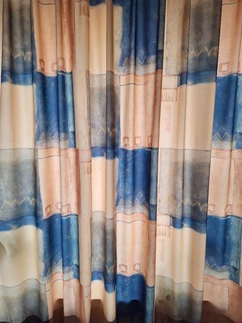 Vintage jaren 90 deels verduisterende gordijnen- retro stijl, Huis en Inrichting, Stoffering | Gordijnen en Lamellen, Gebruikt
