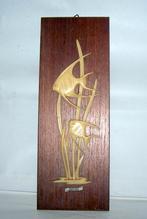 Vintage wandplaquette vissen in het riet. Enkhuizen. Nwst., Antiek en Kunst, Ophalen of Verzenden