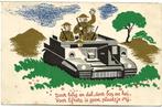 GETEKENDE  TANK SOLDATEN   AZIË GIESSENDAM AFZ 1639, Verzenden, Landmacht, Nederland, Overige typen
