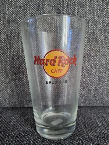 Hard Rock Cafe Brussels Brussel Glas logo pint beschikbaar voor biedingen