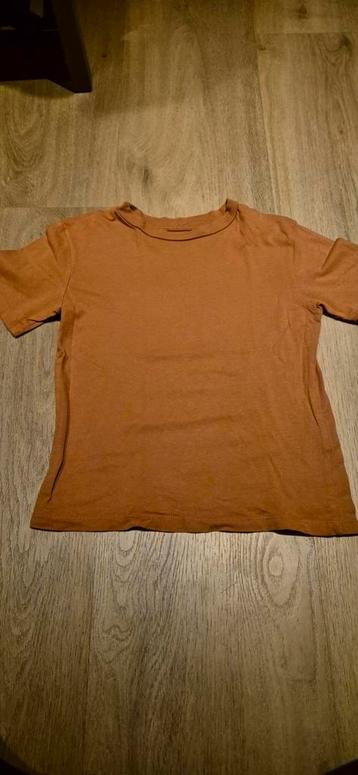 Roestbruine T-shirt, maat 110/116 beschikbaar voor biedingen