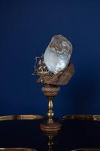 Parelmoeren schelp met parels op sokkel, Antiek en Kunst, Curiosa en Brocante, Ophalen of Verzenden