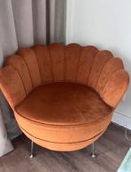 Velvet orange chair, Huis en Inrichting, Fauteuils, Ophalen, Zo goed als nieuw