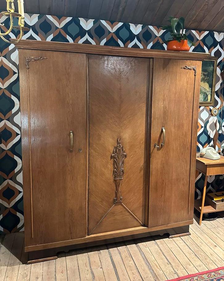 Vintage Houten Kledingkast, Antiek en Kunst, Curiosa en Brocante, Ophalen