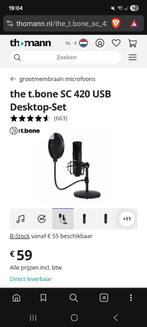 T Bone SC 420 USB Desktop-Set. Heel netjes,  weinig gebruikt, Muziek en Instrumenten, Ophalen of Verzenden, Zo goed als nieuw