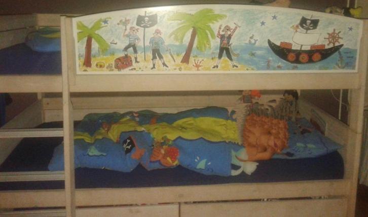 Lifetime Piratenbed stapelbed whitewash, Kinderen en Baby's, Kinderkamer | Stapelbedden en Hoogslapers, Gebruikt, Stapelbed, Ophalen