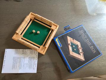 Shut the box dobbelspel, nooit gebruikt (doos beschadigd) beschikbaar voor biedingen