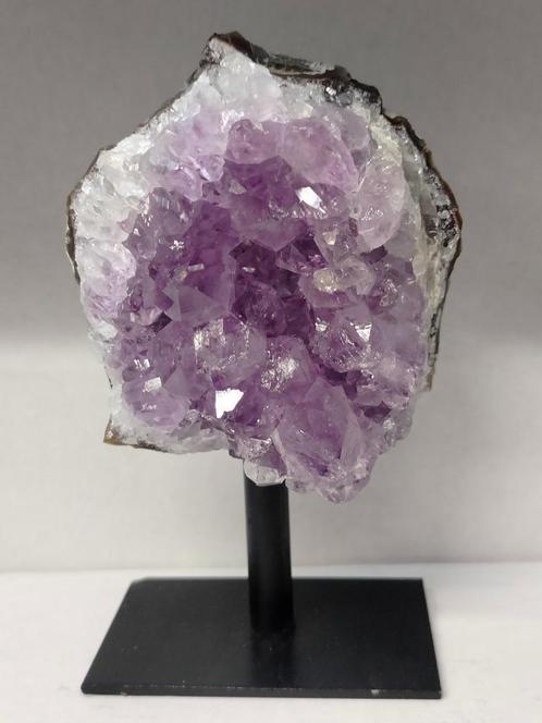 Amethist op standaard - OS26, Verzamelen, Mineralen en Fossielen, Mineraal, Ophalen of Verzenden