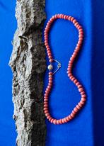 SUPER bloedkoraal ketting, uniek gouden slot, Ophalen of Verzenden, Goud, Ketting