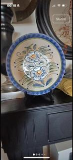 Blue Floral Italian Majolica wandbord van Claudio Bernini, Ophalen of Verzenden