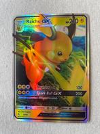 Raichu GX Foil Pokémon Kaart, Ophalen of Verzenden, Zo goed als nieuw, Losse kaart, Foil