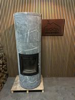 25054 Speksteenkachel Rond Hark 8kw, Huis en Inrichting, Ophalen, Gebruikt, Houtkachel, Vrijstaand