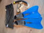 Snorkelset (duikbril, snorkel en flippers), Watersport en Boten, Snorkelen, Ophalen of Verzenden, Gebruikt, Snorkelset