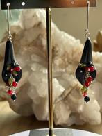 Agaat , Robijn , Peridot , Lava oorbellen 925 Zilver, Sieraden, Tassen en Uiterlijk, Edelstenen, Ophalen of Verzenden, Nieuw