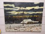 Winterlandschap in Rheden, Antiek en Kunst, Kunst | Schilderijen | Klassiek, Ophalen of Verzenden