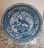 Antiek Chinees Bord met Pauw en bloemen, Ophalen of Verzenden
