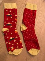 Kerstsokken meisje 2 paar rood met goud mt 35-38 NIEUW, Ophalen of Verzenden, Nieuw, Meisje, Sokken