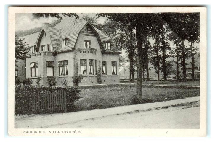 Zuidbroek, Villa Toxopéus. Lees beschrijving, Verzamelen, Ansichtkaarten | Nederland, Gelopen, Groningen, 1920 tot 1940, Verzenden