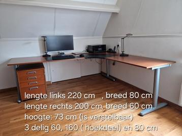 Mooi bureau met ladenblok te koop. - afbeelding 4