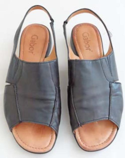 Sandalen, maat 40,5, donkerblauw leer, GABOR, Kleding | Dames, Schoenen, Gedragen, Sandalen of Muiltjes, Blauw, Ophalen of Verzenden