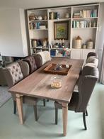 Complete eettafel (240X100) met 6 stoelen, Huis en Inrichting, 4 tot 6 stoelen, Zo goed als nieuw, Ophalen