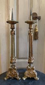 Schitterende kerkkandelaars Kandelaars Frans Amtiek, Antiek en Kunst, Ophalen of Verzenden