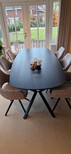 Zwart Deens ovale tafel, Ophalen, 100 tot 150 cm, 200 cm of meer, Zo goed als nieuw