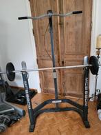 Fitness rack met kabel,  stang en 2x 10kg, Ophalen, Zo goed als nieuw, Overige typen