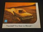 Brochure Vauxhall Viva 1968, Ophalen of Verzenden, Zo goed als nieuw, Overige merken
