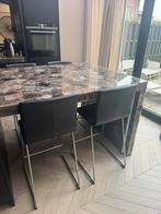 4 zwarte barkrukken IKEA Volfgang, Huis en Inrichting, Barkrukken, Ophalen, Gebruikt, Met voetsteun, 60 tot 90 cm