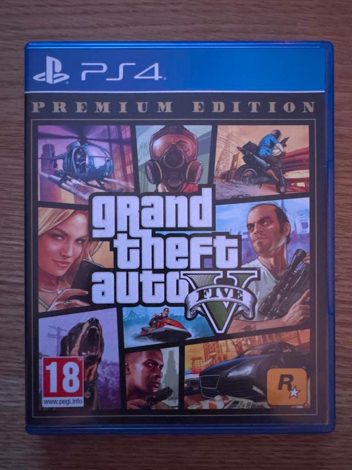 GTA 5 Premium Edition - PS4, Spelcomputers en Games, Games | Sony PlayStation 4, Zo goed als nieuw, Avontuur en Actie, 1 speler