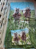 Dekbedovertrek met paarden, Ophalen, Zo goed als nieuw, Eenpersoons, Dekbedovertrek