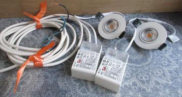 2 spotjes van Inter light 8 cm doorsnee beschikbaar voor biedingen