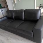 ZGAN 3-zits Bank Devine Leder Zwart, Ophalen, Minder dan 75 cm, Driepersoons, Leer