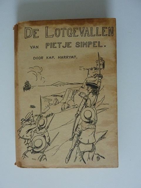1931 Kapitein Marryat De lotgevallen van Pietje Simpel 1e Dr, Antiek en Kunst, Antiek | Boeken en Bijbels, Ophalen, Frederick Marryat