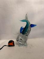 Glazen Vis Sculptuur - Handgemaakt Kunstobject Blauw Accent, Antiek en Kunst, Kunst | Beelden en Houtsnijwerken, Ophalen of Verzenden