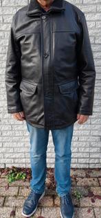 Heren Leren Jas - Maat 50 - Zo goed als nieuw! Vintage, leer, Kleding | Heren, Jassen | Winter, Maat 48/50 (M), Zwart, Ophalen of Verzenden